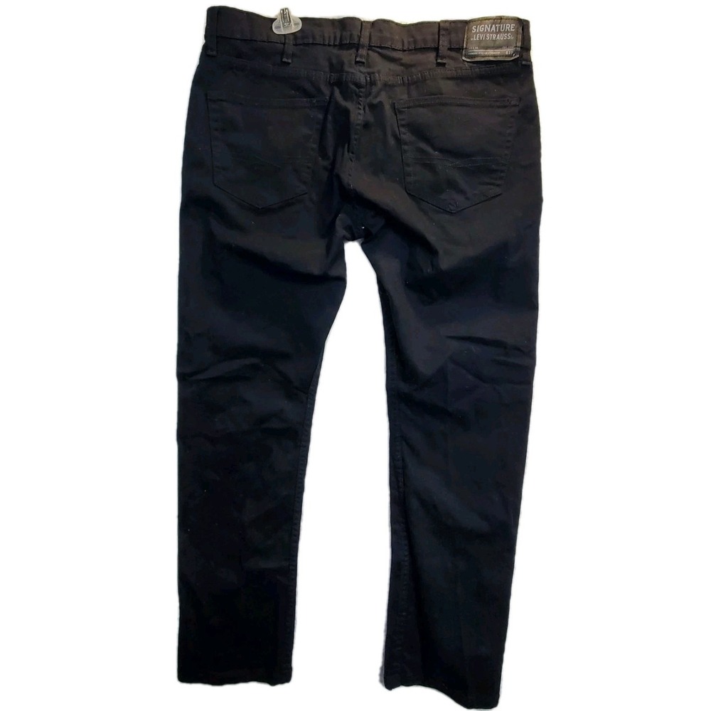 Levi Struss Jeans Mens 38x30 Slim Black Famous Riveted Strength
